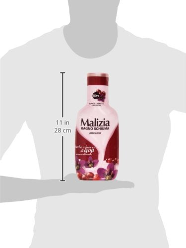 Malizia Bath Foam - Goji Berries and Flowers Scent 33.8oz/1000ml [Made in Italy]