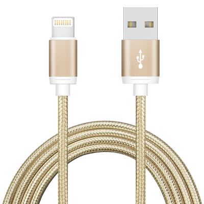 iPhone Braided Cable Charger - Gold
