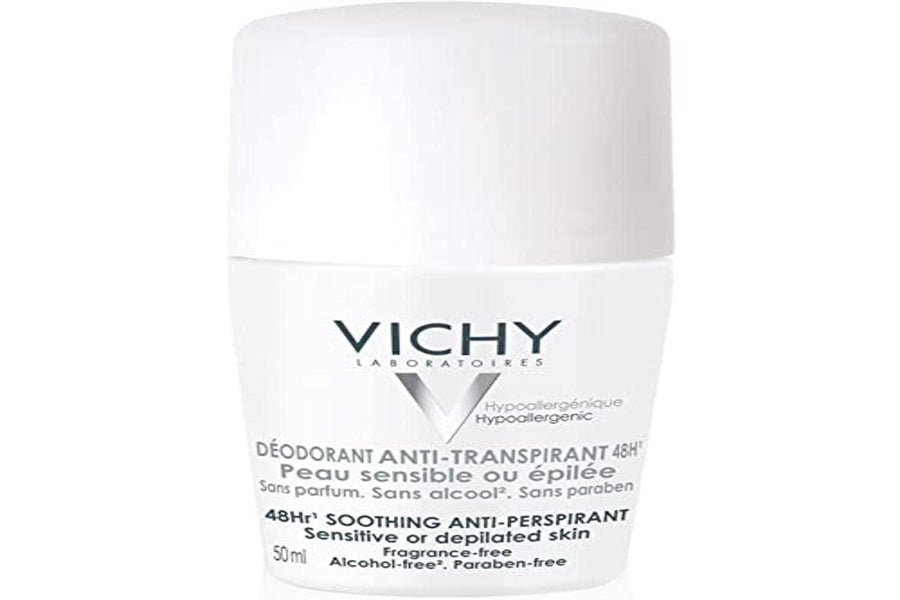 Vichy Laboratories 48 Hour Soothing Anti-Perspirant Deodorant for Women Deodorant Roll-On, 1.69 Oz