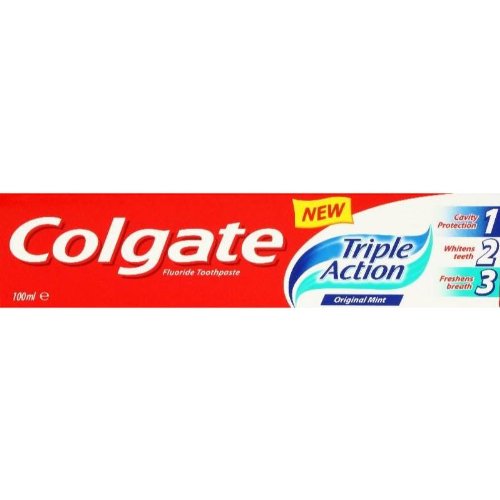 Colgate Triple Action Fluoride Toothpaste Original Mint 100Ml - Pack Of 2