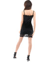 Royce Velvet Mini Dress with Lace Detail