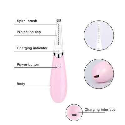 Heated Eyelash Curler - Pink