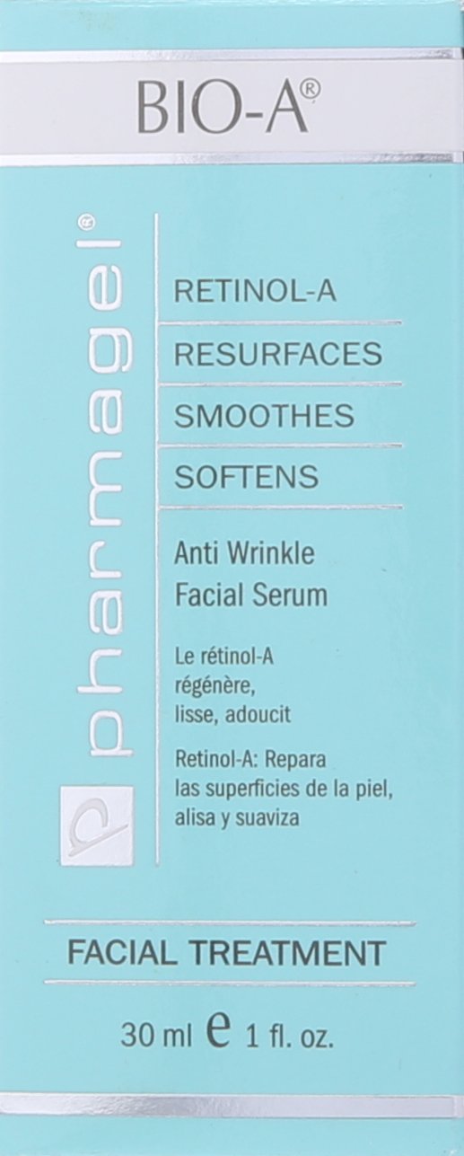 Pharmagel Bio-A Facial Serum | Retinol Serum | Anti Aging and Anti Wrinkle | Smoothes, Softens, & Brightens Skin - 1 fl. oz.