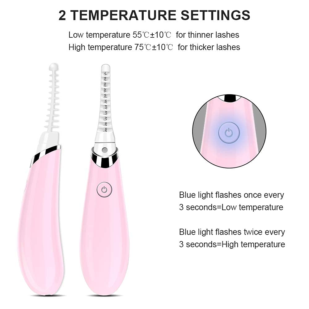 Heated Eyelash Curler - Pink