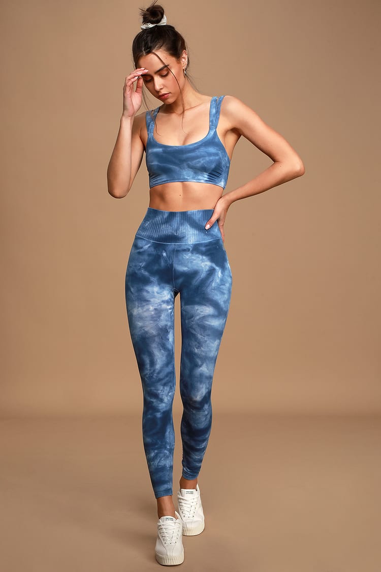 Tie-Dye Leggings - Blue