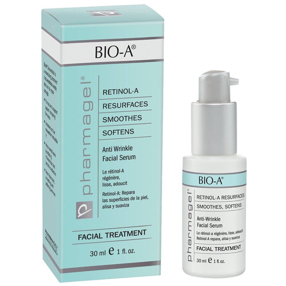 Pharmagel Bio-A Facial Serum | Retinol Serum | Anti Aging and Anti Wrinkle | Smoothes, Softens, & Brightens Skin - 1 fl. oz.