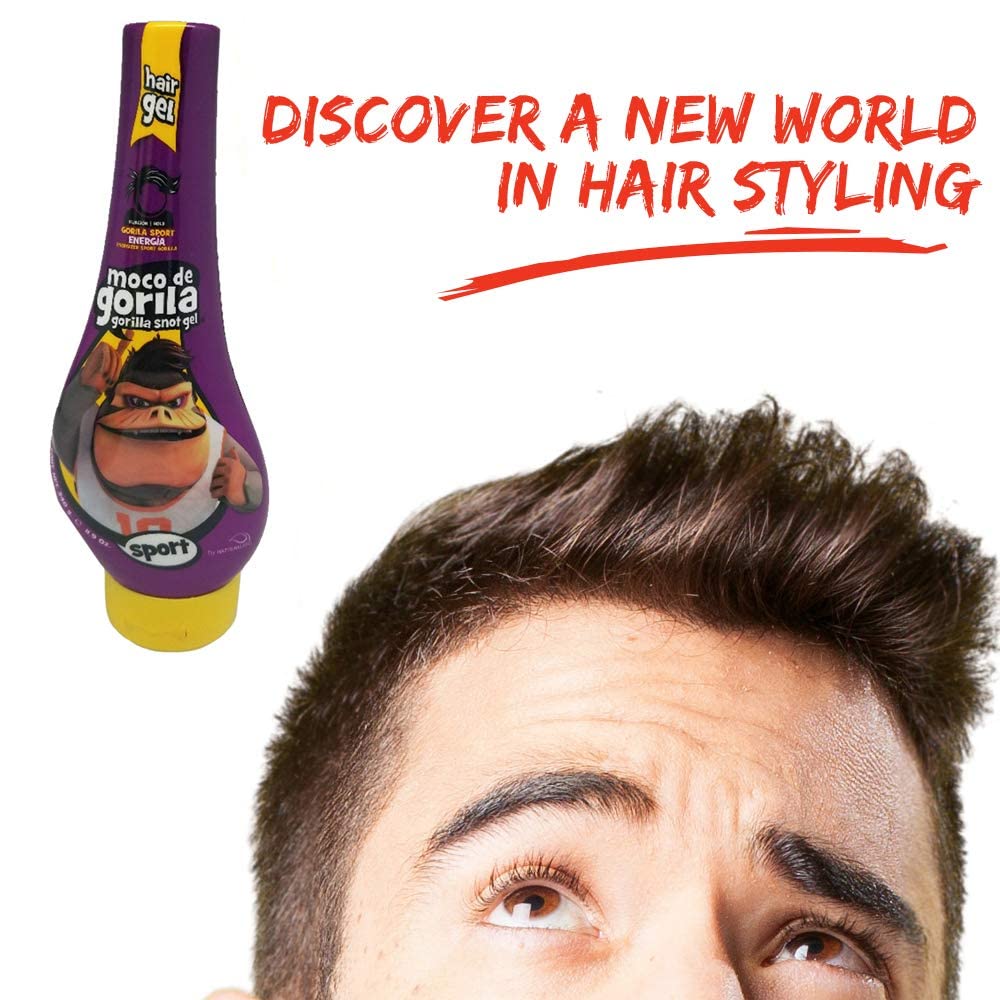 Moco de Gorila Sport Hair Gel | Energizing Hair Styling Gel for Extreme Long-lasting Hold, Gorilla Snot Gel is the Ultimate Hair Gel to Energize any Hairstyle; 11.9 oz