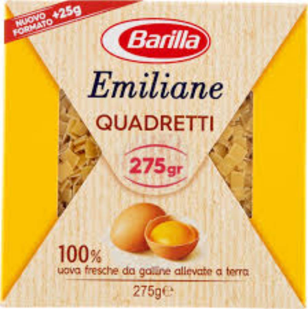 Barilla Emiliane Quadretti all'Uovo Egg Pasta 275g 9.7oz
