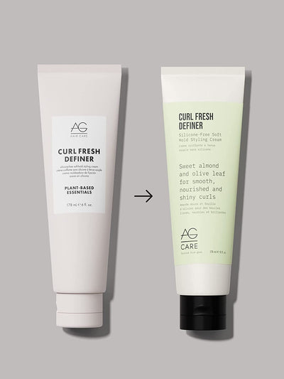 AG Care Curl Fresh Definer Silicone-Free Soft-Hold Styling Cream, 6 Fl Oz