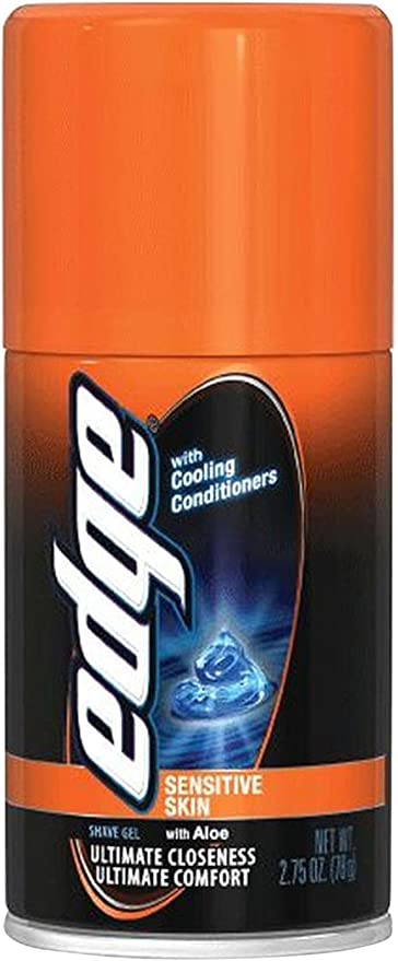 EDGE Sensitive Skin Shave Gel, Travel Size, 2.75 Ounce