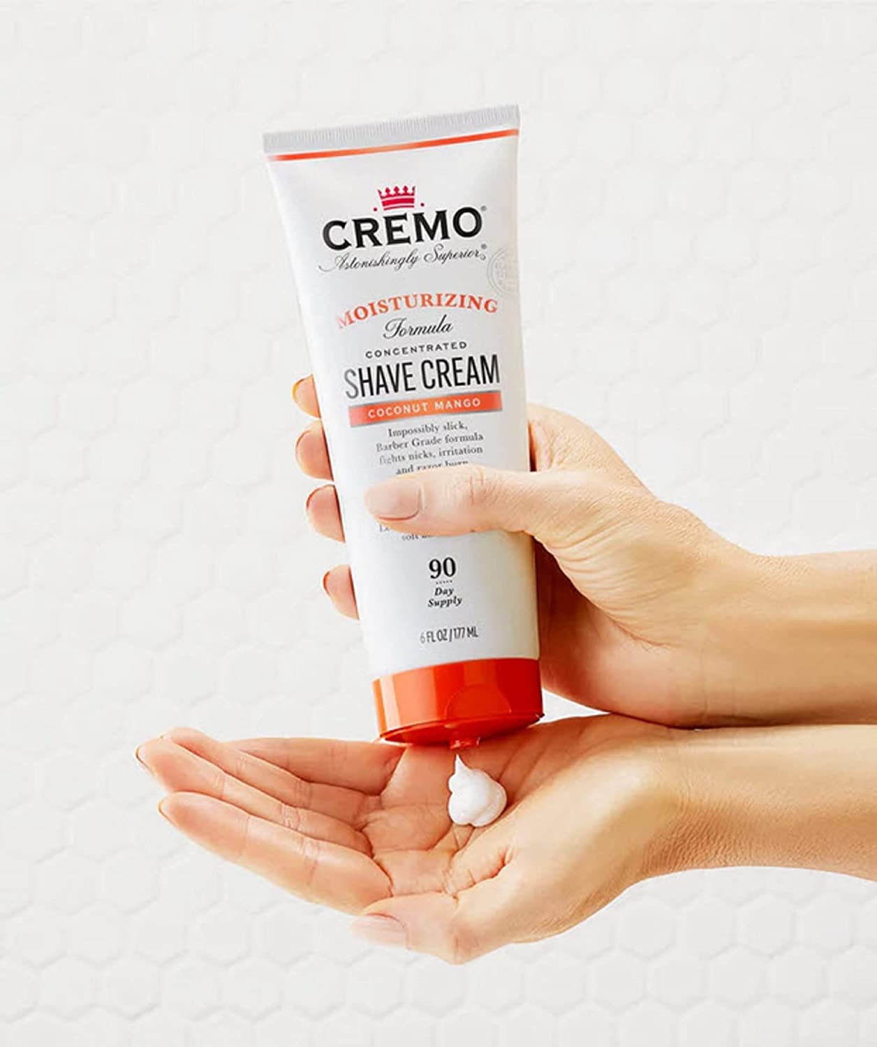 Cremo Moisturizing Shave Cream, Superior Ultra-Slick Shaving Cream for Women Fights Nicks, Cuts and Razor Burn, Cremo Coconut Mango, 6 Fl Oz