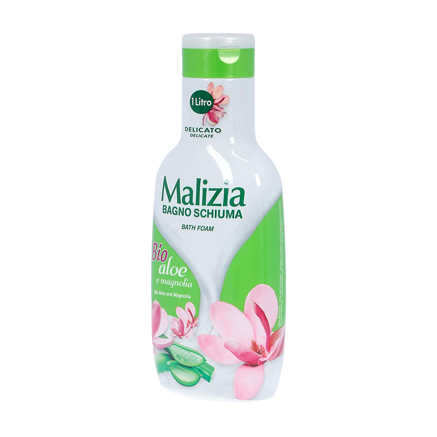Malizia Bath Foam - Bio Aloe and Magnolia Scent 33.8oz/1000ml [Made in Italy]