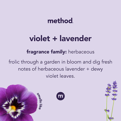 Method Premium Gel Hand Wash, Violet + Lavender, 12 Fl Oz (Pack of 1) Packaging May Vary