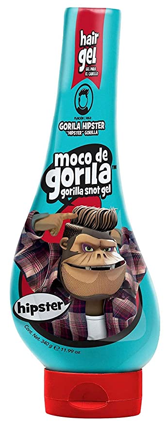 Moco de Gorila Hipster Hair Gel | Trendy Hair Styling Gel with Long-lasting Hold, Gorilla Snot Gel is the Ultimate Hair Gel to create any Hipster Mainstream Hairstyle; 11.9 oz Squizz Bottle