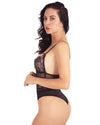 Samantha Lace Bodysuit Lingerie - Black