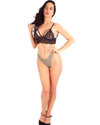 Tiffany Cotton Knit Thong Underwear - Beige