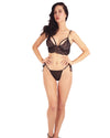 Mia Sexy Lace & Sheer Panty - Black