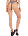 Tiffany Cotton Knit Thong Underwear - Blue