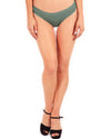 Tiffany Cotton Knit Thong Underwear - Green