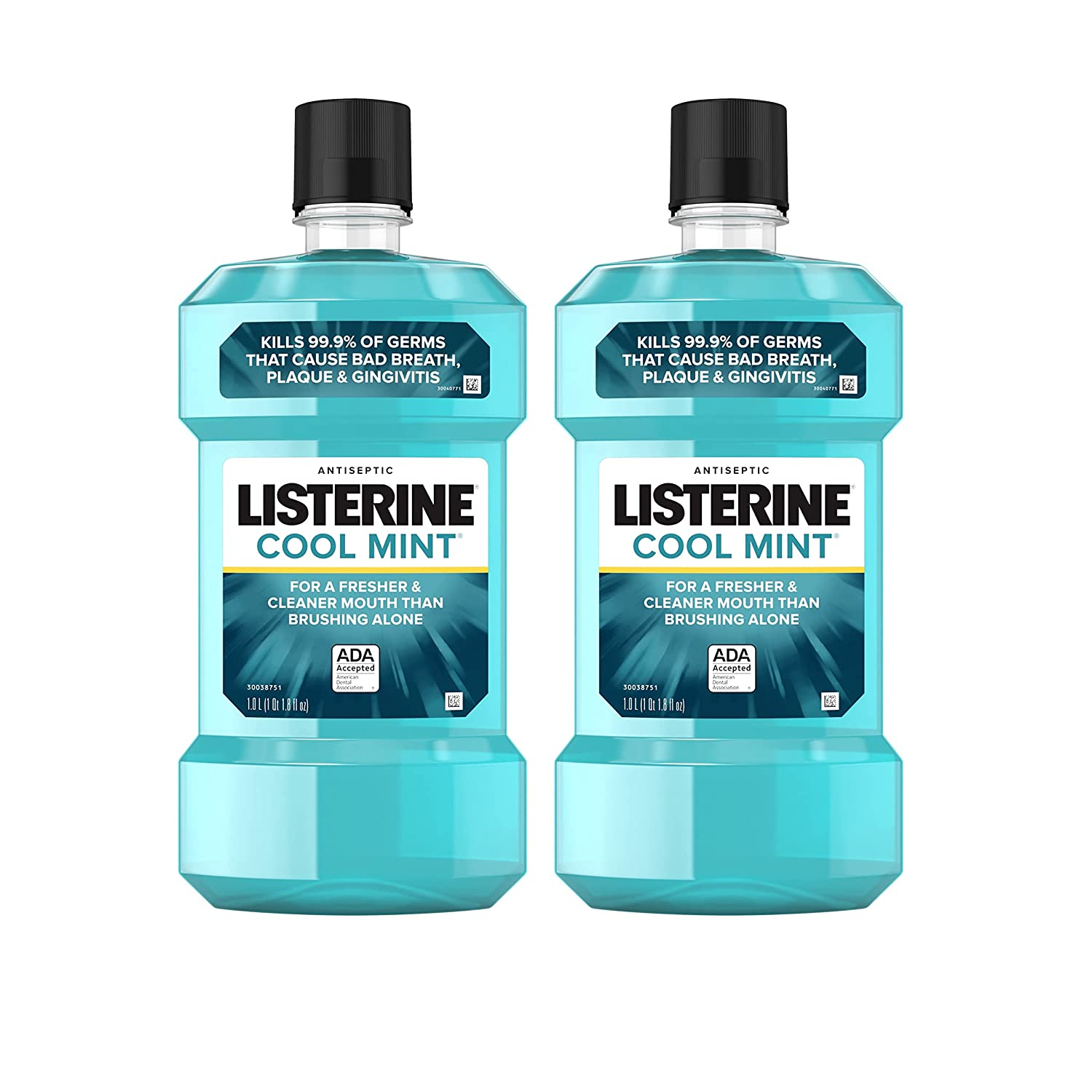 Listerine Cool Mint Antiseptic Mouthwash to Kill 99% of Germs That