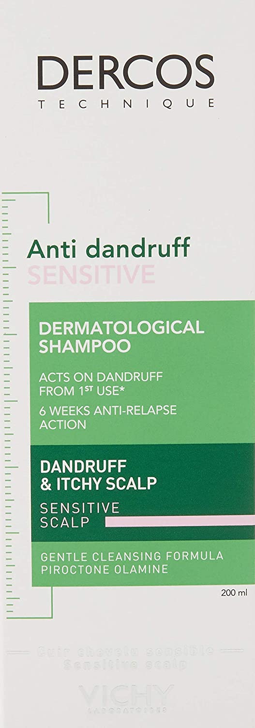 VICHY Dercos Anti-Dandruff Sensitive Shampoo 200 ml (Pack of 1)