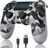 Camo Grey Wireless Controller Compatible with PS4, Game Controller Joystick Fits for Playstation 4 Control, with Stereo Headset Jack, Controllers Wireless for Boys/Girls/Kids/Men/Women