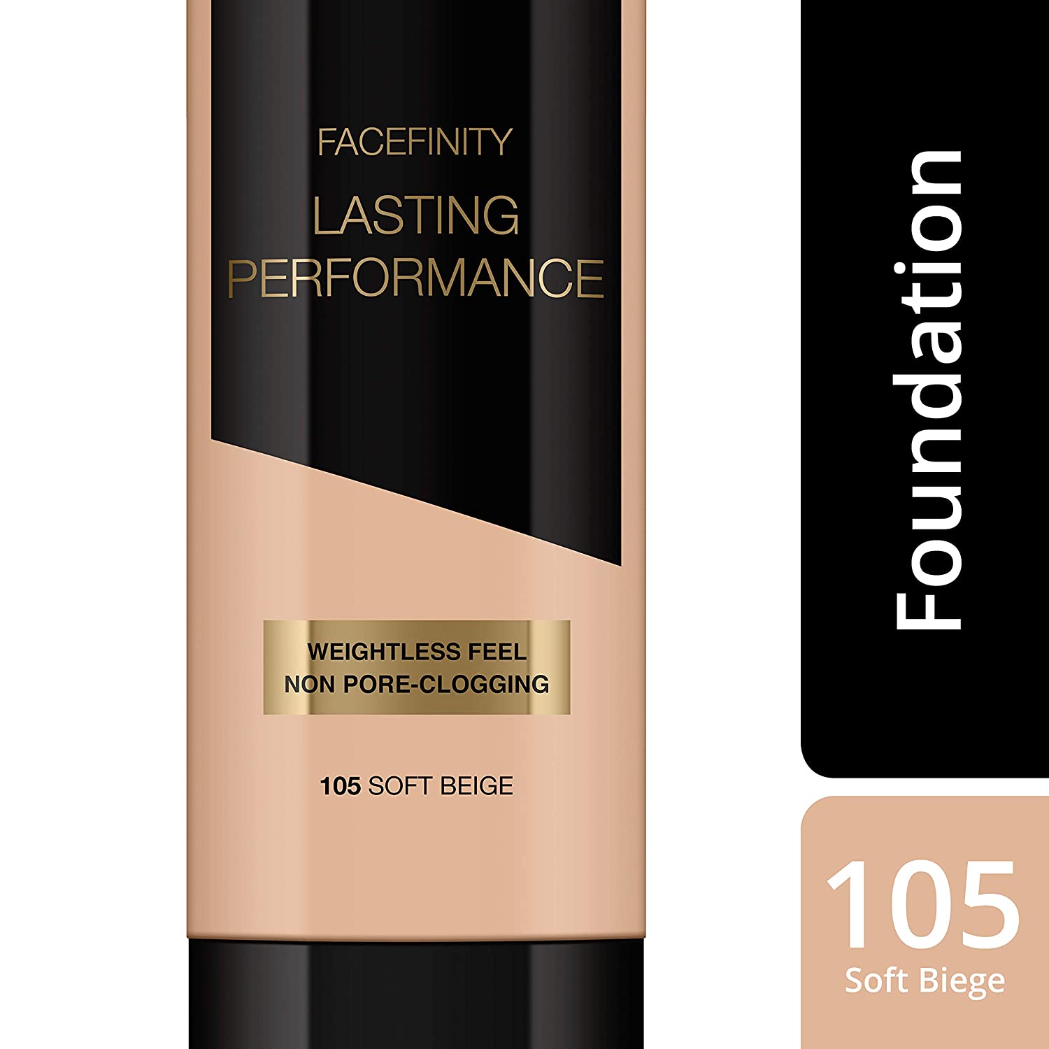 Max Factor Long Lasting Performance Foundation, No.105 Soft Beige, 1.1 Ounce