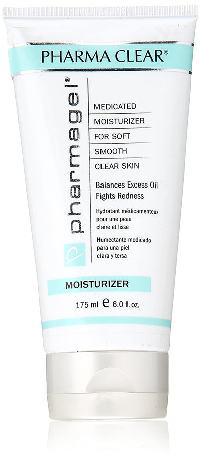 Pharmagel Pharma Clear Medicated Moisturizer | Face Moisturizer for Acne Prone Skin | Facial Lotion for Inflammation and Redness – 6 fl. oz.