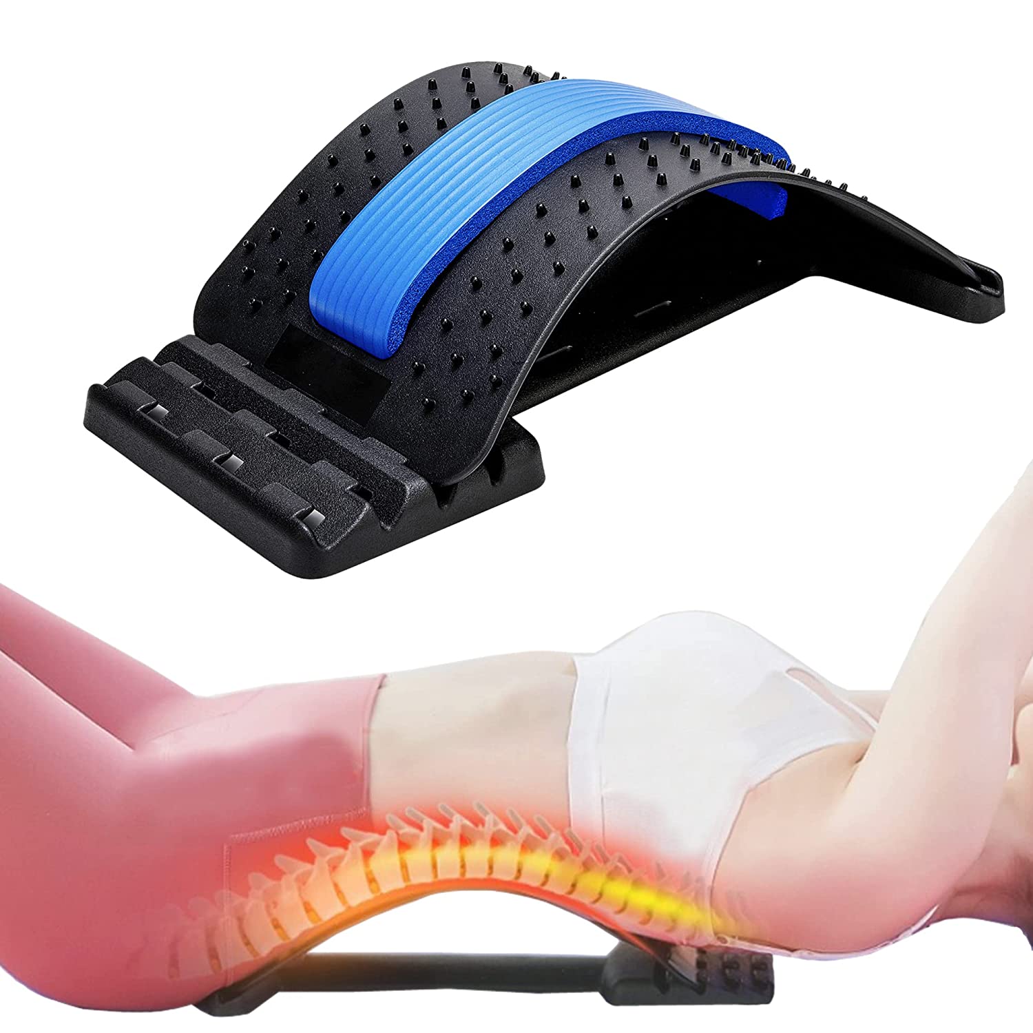 Multi-Level Back Stretcher Device, Lumbar Back Stretching Device