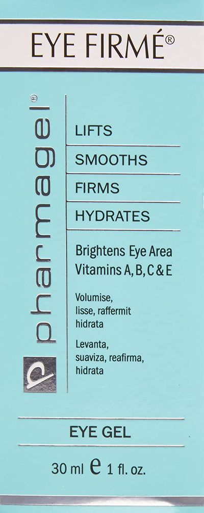 Pharmagel Eye Firme | Eye Gel for Natural Firming, Puffiness, and Wrinkles | Dark Circles Under Eye Treatment | Under Eye Bags Treatment - 1 fl. oz.