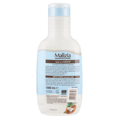 Malizia Bath Foam - Cocco Scent 33.8oz/1000ml [Made in Italy]