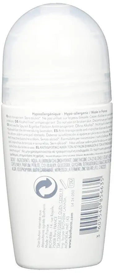 Biotherm Deo Pure Invisible Antiperspirant Roll-On, Fresh, 2.53 Fl Oz