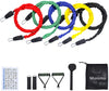 Elastic Bands, Include Door Anchor, Ankle Straps, Foam Handles, Carrying Mesh Bag, Heavy Duty Resistance Bands with Protective Nylon Sleeves for Fitness