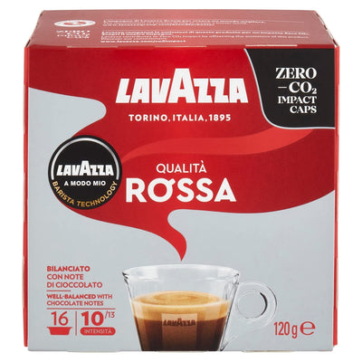 Lavazza A Modo Mio Espresso Qualita Rossa Coffee Machine 16 Capsules Pods