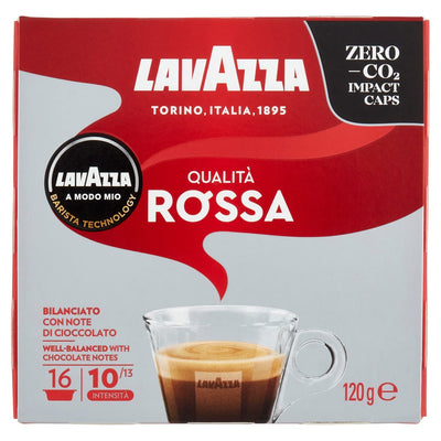 Lavazza A Modo Mio Espresso Qualita Rossa Coffee Machine 16 Capsules Pods