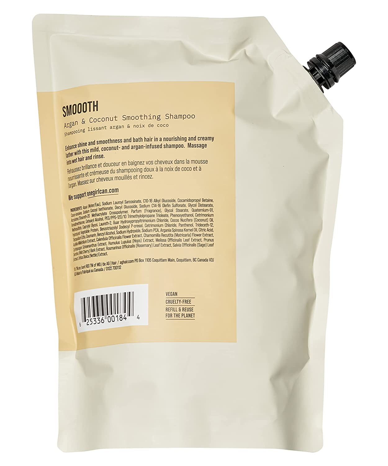 AG Care Smoooth Coconut Smoothing Shampoo, 33.8 Fl Oz