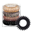 Hair tie spiral phone cord design four pack