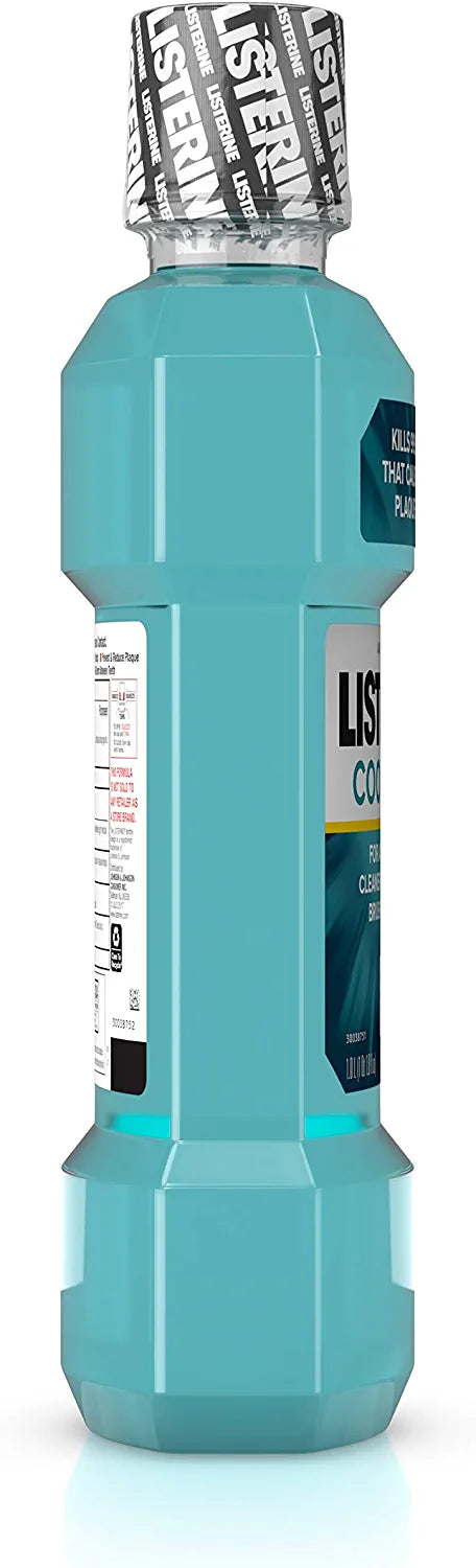 Listerine Cool Mint Antiseptic Mouthwash for Bad Breath, Plaque and Gingivitis, 1 l (Pack of 3)