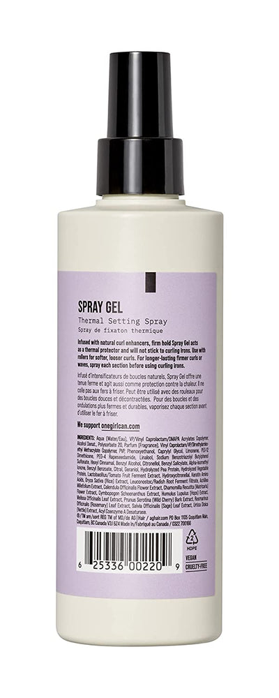AG Care Curl Spray Gel Thermal Setting Spray, 8 Fl Oz