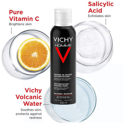 Vichy Homme Sensi Shave shaving cream for skin irritation, 200 ml