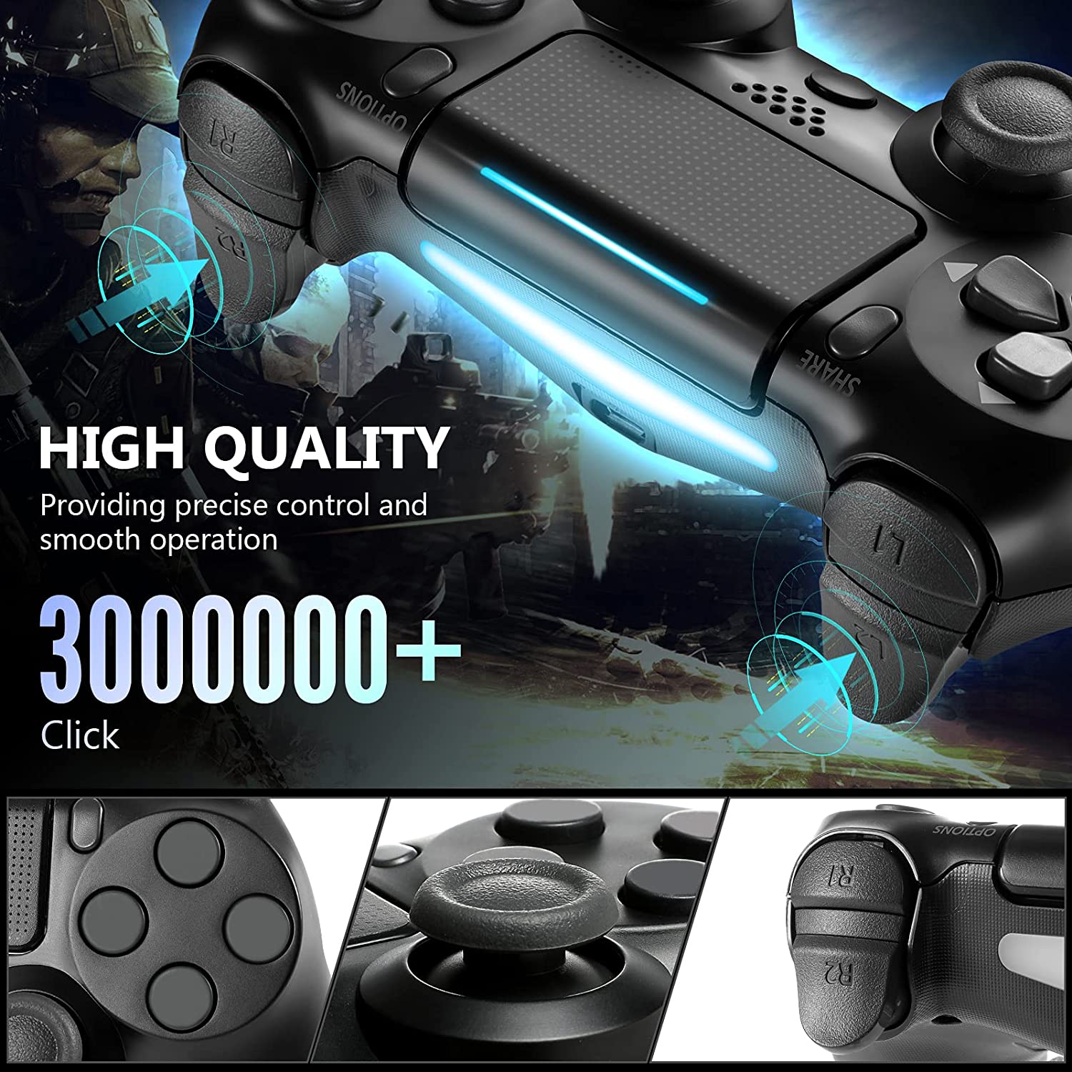 Controller Compatible with PS4, Controller Joystic - Fulfillment Center