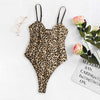 Melisa Sleeveless Bodysuit With Strap - Leopard Print