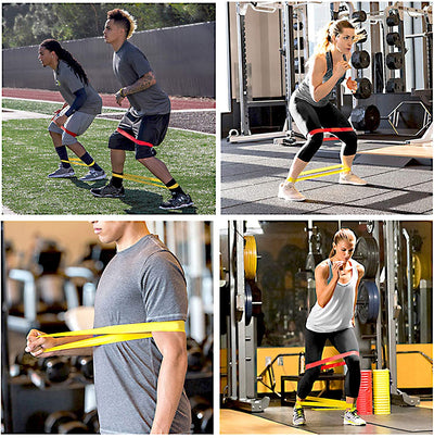 Resistance Bands, Skin-Friendly Exercise Loop Bands with 5 Resistance Levels Workout Bands for Legs and Glutes, Arms, Physio, Pilates, Yoga, Strength