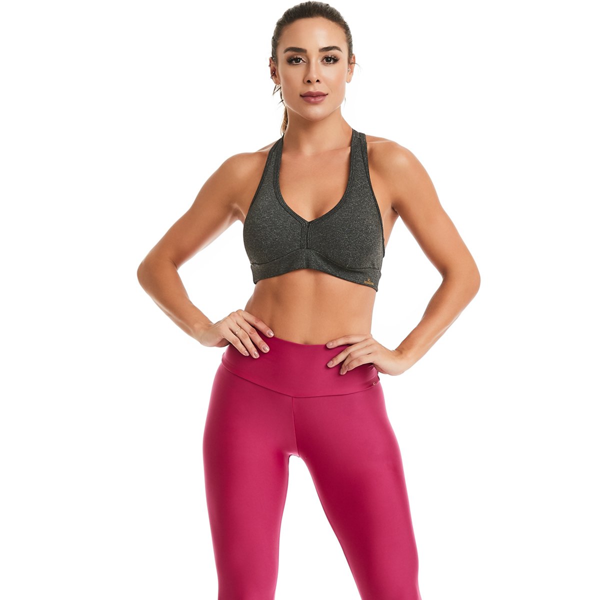 Forte V-Neck Pullover Padded Compression Sports Bra - Savoy Active