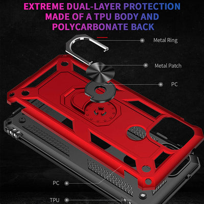 Military Grade Case IPhone 12 Pro - Red