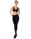 Athletique Low-Waisted Ribbed Leggings With Hidden Pocket and Mesh Panels - Savoy Active