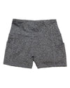 Calcao High Waist Yoga Shorts With Pocket - Heather Grey