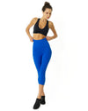 High Waisted Yoga Capri Leggings - Sky Blue - Savoy Active