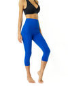 High Waisted Yoga Capri Leggings - Sky Blue - Savoy Active