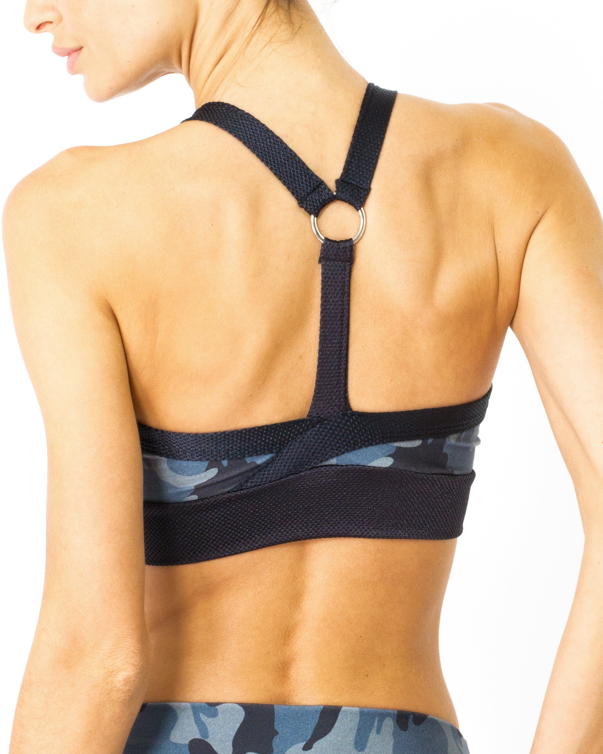 Veloso Supplex Sports Bra with Mesh Trim - Savoy Active